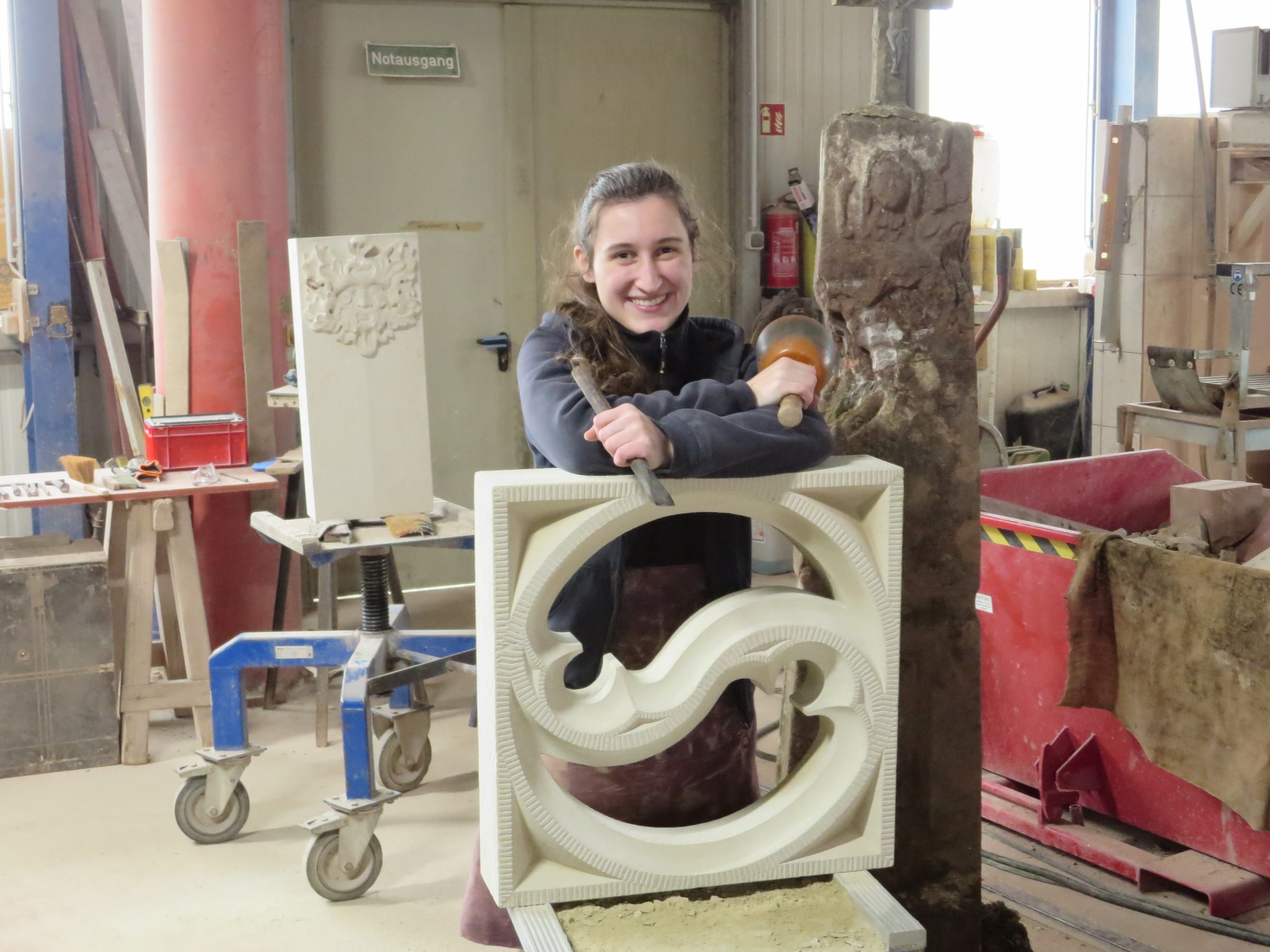 Abbildung des fertigen Prüfstücks von Lou Schwab in der Werkstatt.